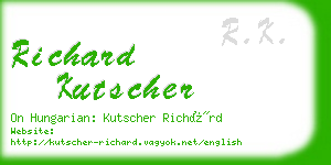 richard kutscher business card